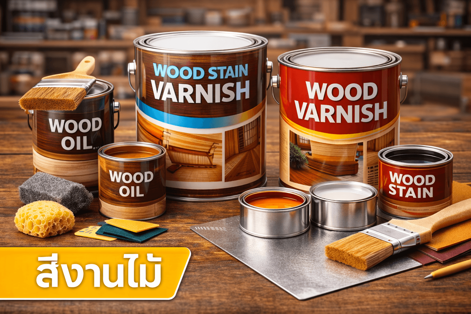 สีงานไม้